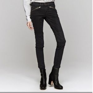 Rag & Bone Ridley Moto Skinny Wax Dark blue Jeans S25